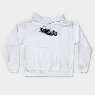 Morgan 3 Wheeler Wireframe Kids Hoodie